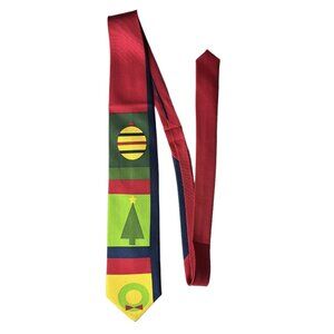 RM Ralph Marlin Studio Pop Art Neck Tie Christmas Ornament Tree Wreath Green
